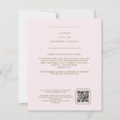 Inexpensive Romantic Pink Arch Photo & Initials QR (裏面)