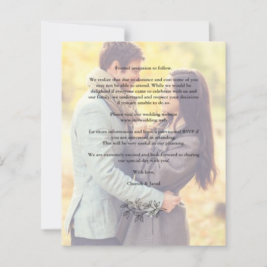 Inexpensive Wedding 4 Photos Collage Branches (裏面)