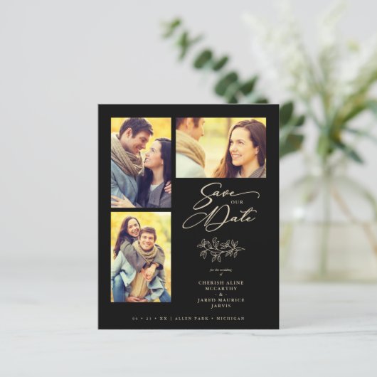 Inexpensive Wedding 4 Photos Collage Branches (スタンド正面)