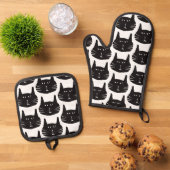 Inexplicable cats 鍋つかみ&鍋敷きセット (トップダウン)