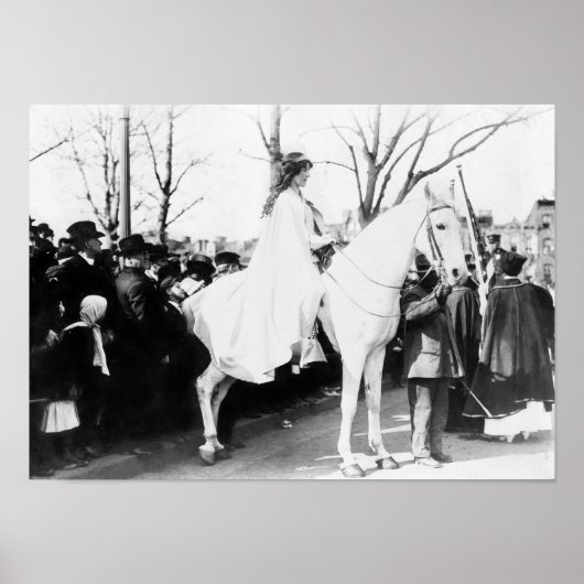 Inez Milholland On White Horse - Woman Suffrage ポスター (正面)