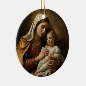 Infant Gift Mary and Baby Jesus  セラミックオーナメント (右)