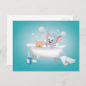 Infant Tom and Jerry Taking a Bath インビテーションポストカード (正面/裏面)
