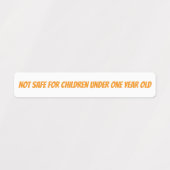 Infant Warning Honey Jar Lid Security ラベル (デザイン1)