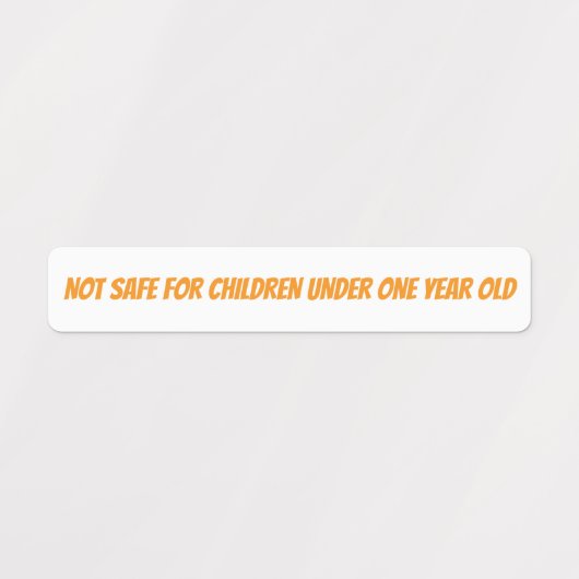 Infant Warning Honey Jar Lid Security ラベル (デザイン2)