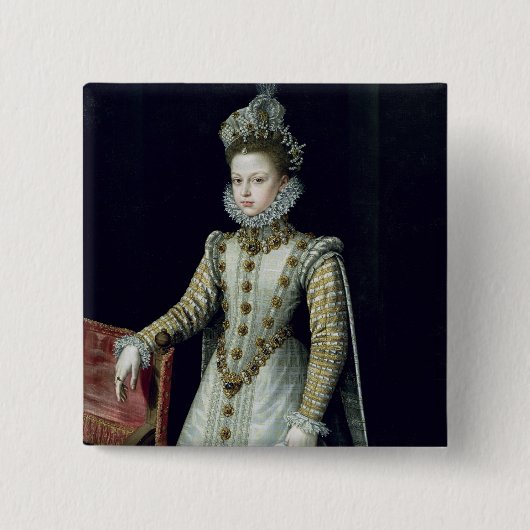 InfantaイザベルクララEugenie 1579年 缶バッジ (正面)
