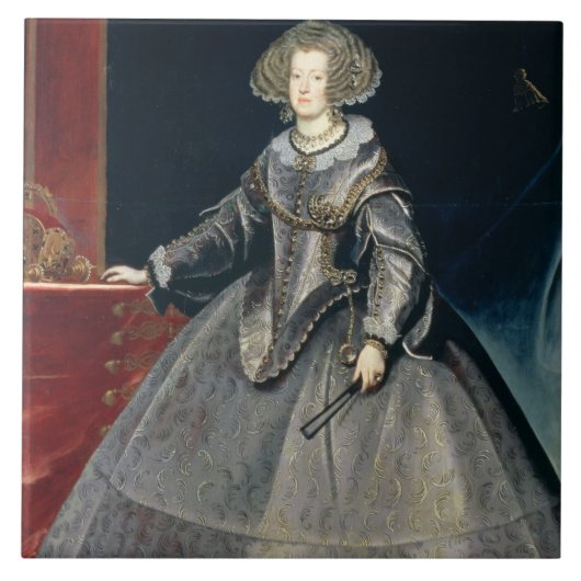 InfantaマリアTheresa (1638-83年の) c.1646 (油はできます タイル (正面)