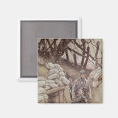 Infantryman in a Trench, Notre-Dame de Lorette マグネット (正面/裏面)