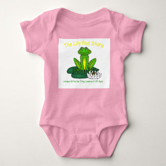 Infant's Frog on a Lily Pad Pink Bodysuit ベビーボディスーツ