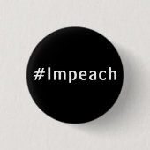 Infeach, #impeach,白黒・ボタン 缶バッジ (正面)