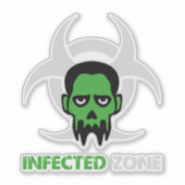 Infected Area Zombie Warning シール (正面)