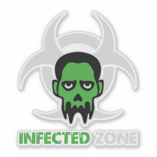 Infected Area Zombie Warning シール (正面)