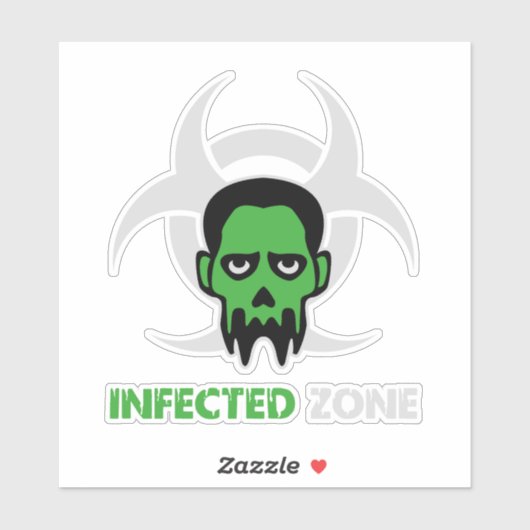 Infected Area Zombie Warning シール (シート)