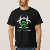 Infected Area Zombie Warning Tシャツ (正面)