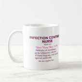 Infection Control Nurse Definition – Funny Hygiene コーヒーマグカップ (左)
