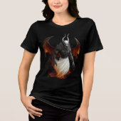 Infernal Demon in White Wrath Robe トライブレンドTシャツ (正面)