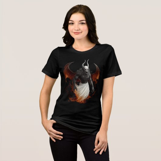 Infernal Demon in White Wrath Robe トライブレンドTシャツ (正面全面)