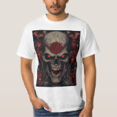 Infernal Skull King – Dark Horror Demon Skull Art  Tシャツ (正面)