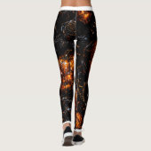 Infernal Vine Pumpkin Skull Halloween Leggings レギンス (裏面)