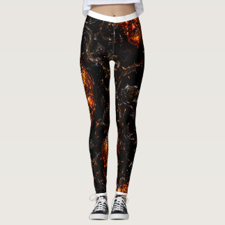 Infernal Vine Pumpkin Skull Halloween Leggings レギンス