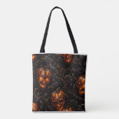 Infernal Vine Pumpkin Skull Halloween Tote Bag トートバッグ (裏面)