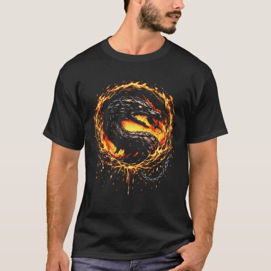 Inferno Dragon Combat Emblem Tシャツ (正面)