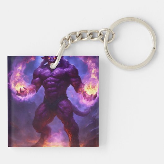 Inferno Guardian: Dragon with Fire Keychain キーホルダー (裏面)