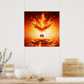 Inferno Liquid Flame Splash ポスター (キッチン)