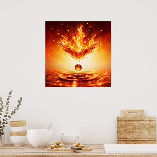 Inferno Liquid Flame Splash ポスター (キッチン)