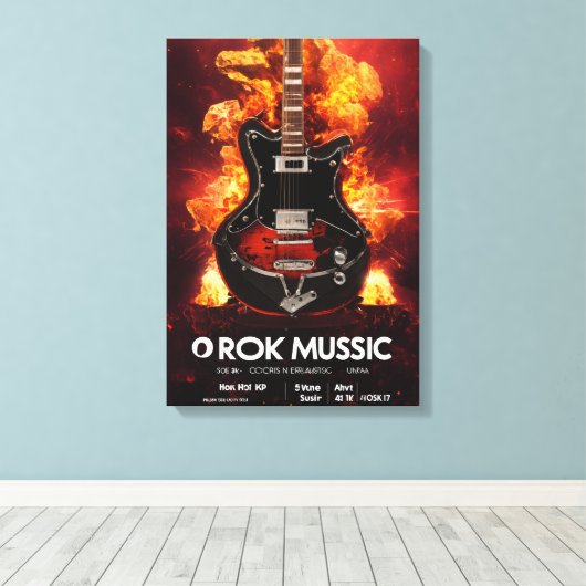 Inferno Strings: Rock Music Unleashed キャンバスプリント (インサイチュ (ウッドフロア))