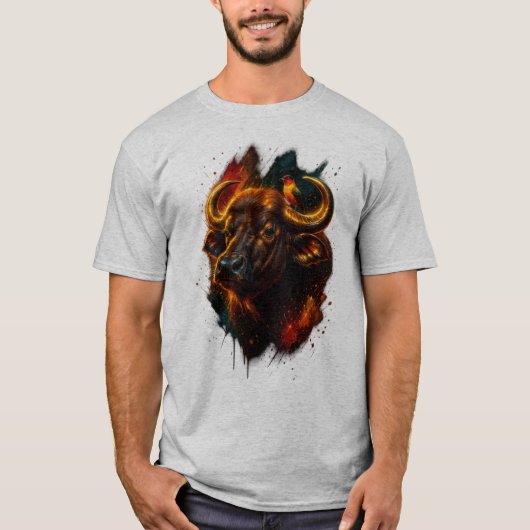 Inferno Taurus – Glowing Bull Power T-Shirt Tシャツ (正面)