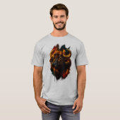 Inferno Taurus – Glowing Bull Power T-Shirt Tシャツ (正面フル)