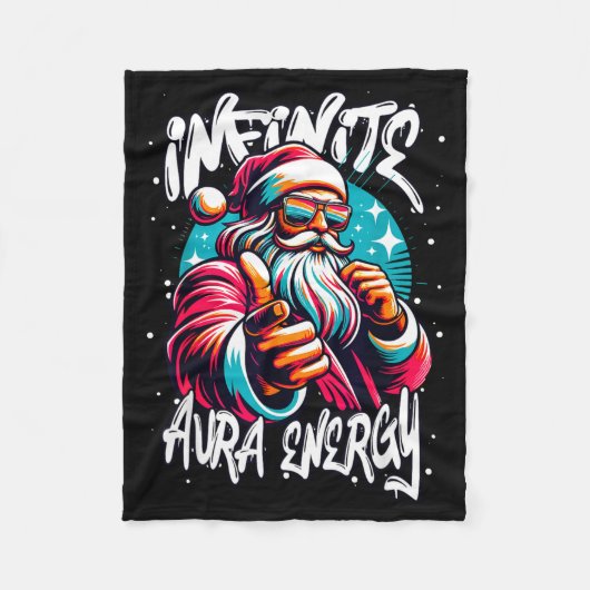 Infinite Aura Energy And Sigma Rizzmas フリースブランケット (正面)