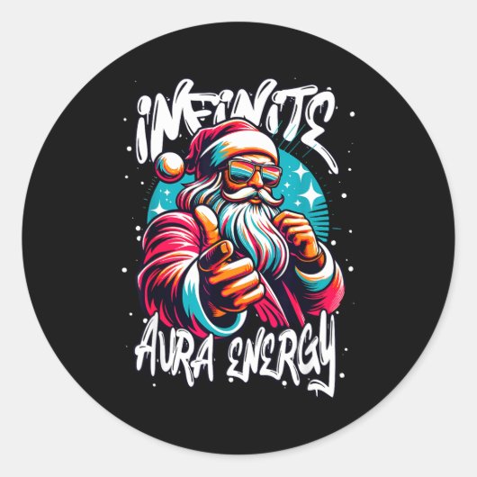 Infinite Aura Energy And Sigma Rizzmas ラウンドシール (正面)