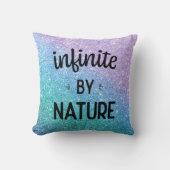 Infinite by nature - ターコイズ・パープル・ブルー クッション (正面)