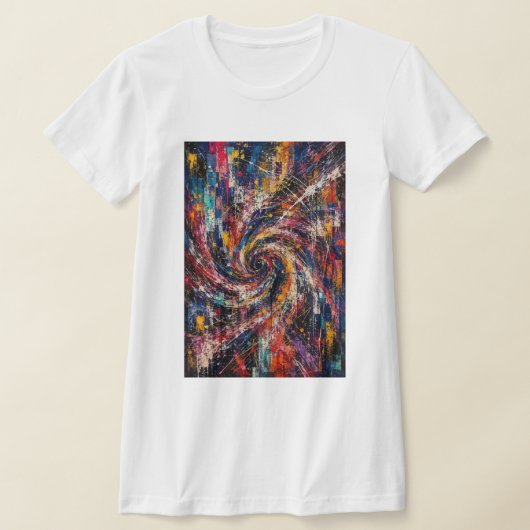 Infinite Chaos | 抽象的な渦 Tシャツ (レイダウン)