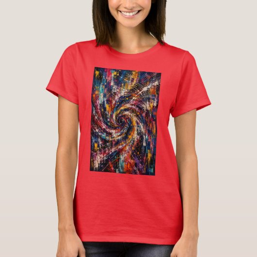 Infinite Chaos | 抽象的な渦 Tシャツ (正面)