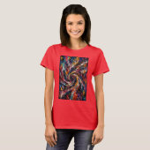 Infinite Chaos | 抽象的な渦 Tシャツ (正面フル)