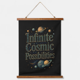 Infinite Cosmic Possibilities Cosmic Green 吊り下げ型タペストリー