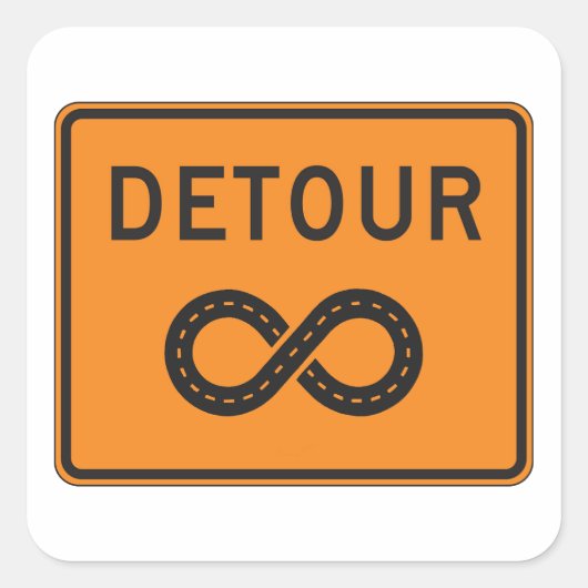 Infinite Detours Sign Cycling スクエアシール (正面)