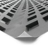 Infinite Geometric Grid Optical Illusion Art ポスター (角)