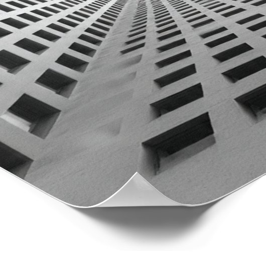 Infinite Geometric Grid Optical Illusion Art ポスター (角)