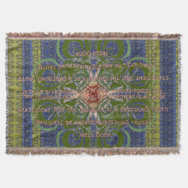 Infinite - Green Abstract by Alexandra Cook スローブランケット