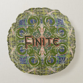 Infinite - Green Abstract by Alexandra Cook ラウンドクッション