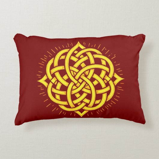 Infinite Harmony: Sacred Mandala Celtic Symbol Art アクセントクッション (正面)