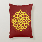 Infinite Harmony: Sacred Mandala Celtic Symbol Art アクセントクッション (正面(垂直))