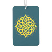 Infinite Harmony: Sacred Mandala Celtic Symbol Art カーエアーフレッシュナー (裏面)