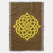 Infinite Harmony: Sacred Mandala Celtic Symbol Art スローブランケット (正面縦)
