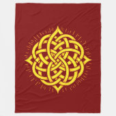 Infinite Harmony: Sacred Mandala Celtic Symbol Art フリースブランケット (正面)