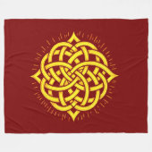 Infinite Harmony: Sacred Mandala Celtic Symbol Art フリースブランケット (正面(横))